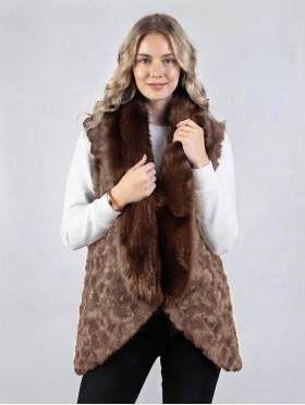 Premium Faux Fur Striped Vest